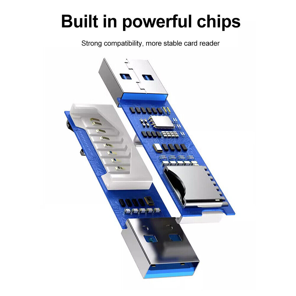 2 IN 1 USB 3.0  Memory Card Reader High Speed Adapter Micro SD SDXC TF