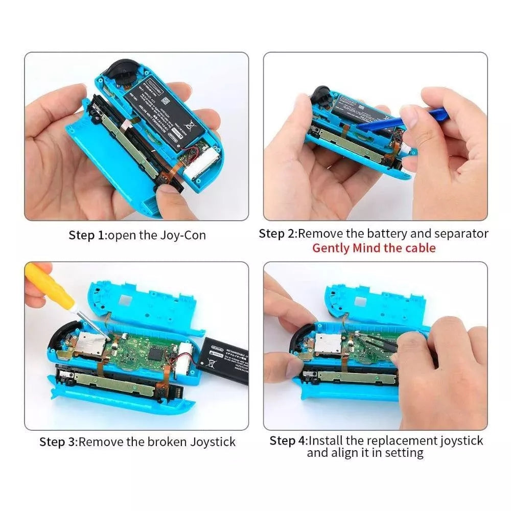 for Nintendo Switch | Lite | OLED - Black Analog Joy-Con Thumb Stick Replacement