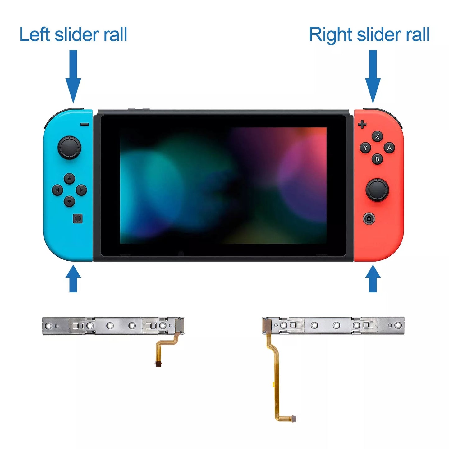 for Nintendo Switch Console - Joy-Con Slide Rail Bracket Flex Bracket | FPC