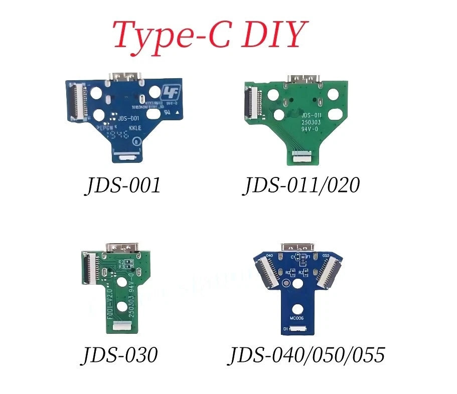 for PS4 Controller - NEW USB-C Power Charging Port PCB & Ribbon Cable USB Type-C