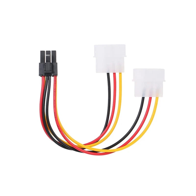 for Graphics Card - 4 Pin Dual Molex IDE to 6 Pin PCI-E Express GPU Power Cable