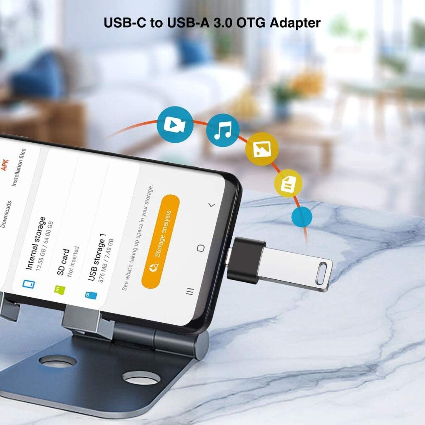for iPhone 17 | 16 | 15 - Type C To USB Adapter 3.0 USB-C 3.1 OTG Converter