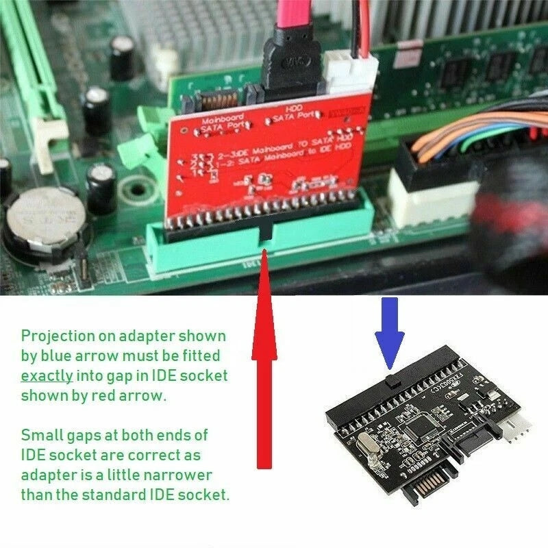 IDE 100/133 HDD CD DVD to SATA Bidirational Converter Adapter with Cables