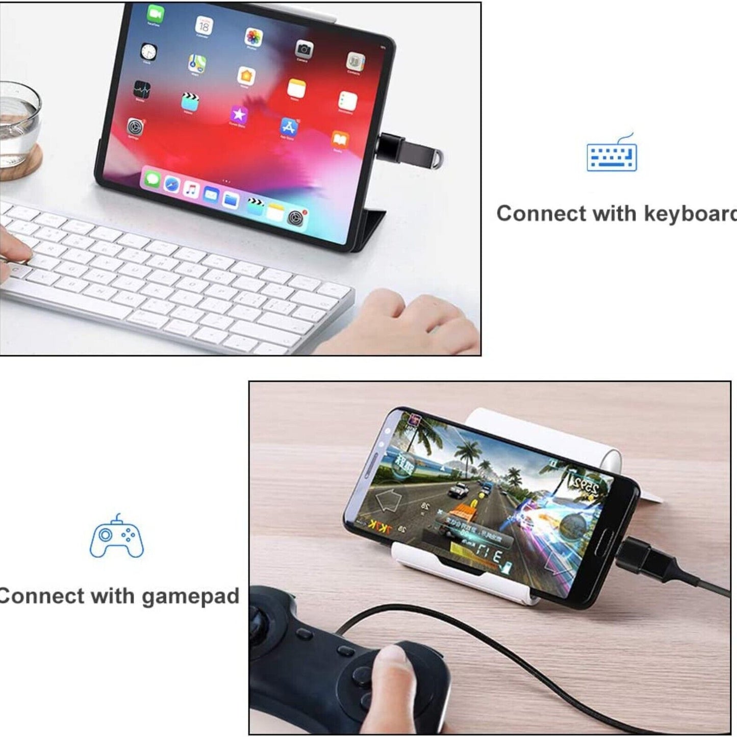for iPhone 17 | 16 | 15 - Type C To USB Adapter 3.0 USB-C 3.1 OTG Converter