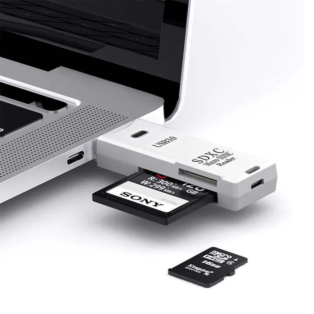 2 IN 1 USB 3.0  Memory Card Reader High Speed Adapter Micro SD SDXC TF