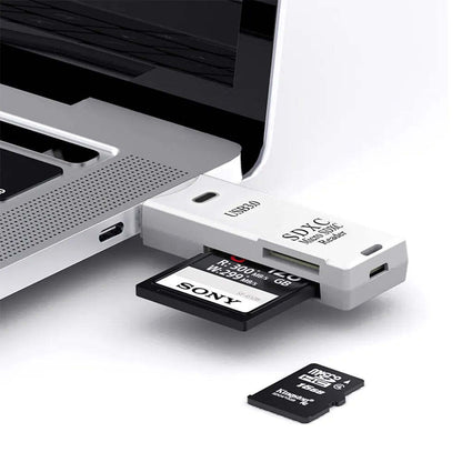 2 IN 1 USB 3.0  Memory Card Reader High Speed Adapter Micro SD SDXC TF