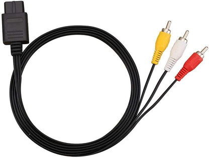 for Super Nintendo SNES | GC | N64 - Replacement RCA TV Audio Video Cable | FPC