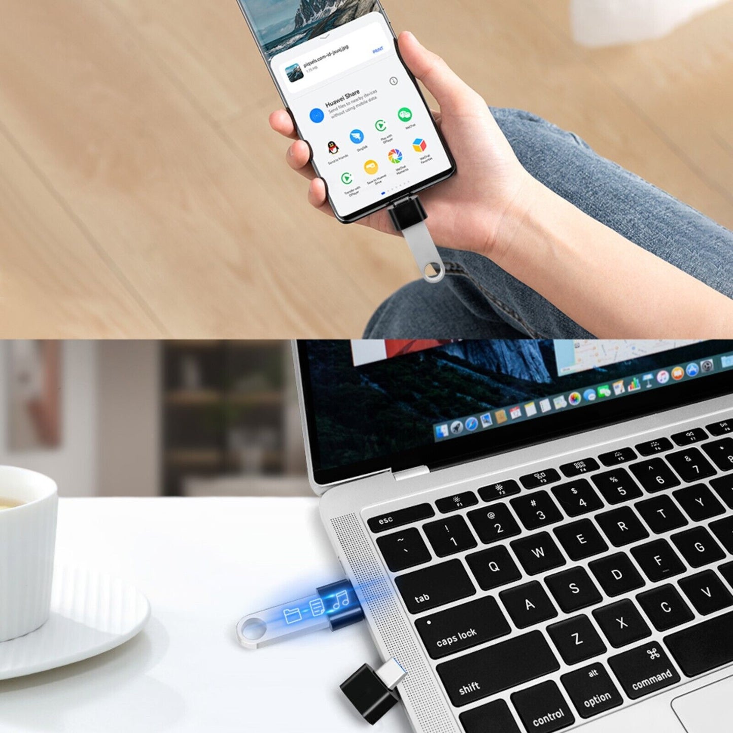 for iPhone 17 | 16 | 15 - Type C To USB Adapter 3.0 USB-C 3.1 OTG Converter