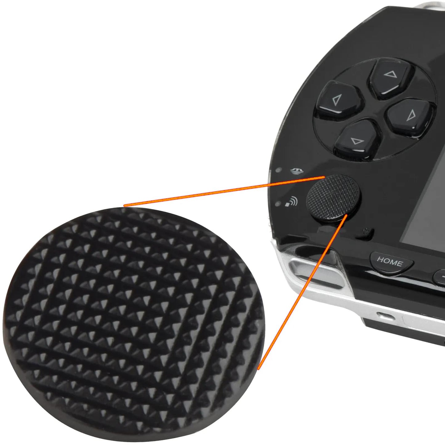 for Sony PSP 1000 1002 1003 1004 - Black Analog Joystick Controller Button Cap