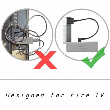 For Amazon Firestick Fire TV - 0.25m Short 90 Degree Angle USB Power Cable Lead