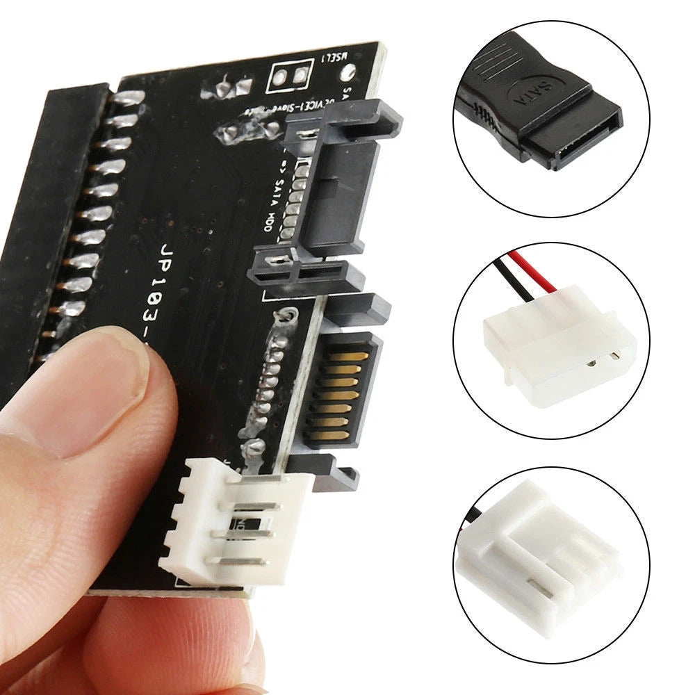 IDE 100/133 HDD CD DVD to SATA Bidirational Converter Adapter with Cables