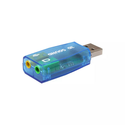 for PC Laptop Mac - USB to Mic 3.5mm External 3D Audio Sound Card Adaptor 5.1Ch