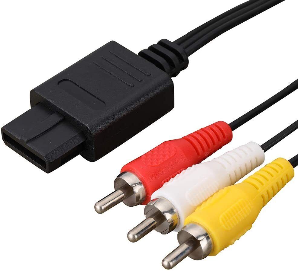 for Super Nintendo SNES | GC | N64 - Replacement RCA TV Audio Video Cable | FPC