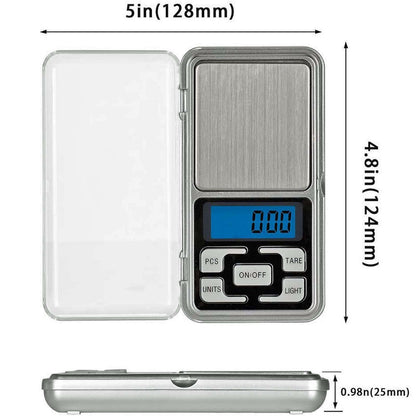 Mini Digital Scales 0.01g 500g Electronic Precision Pocket Jewellery Weighing