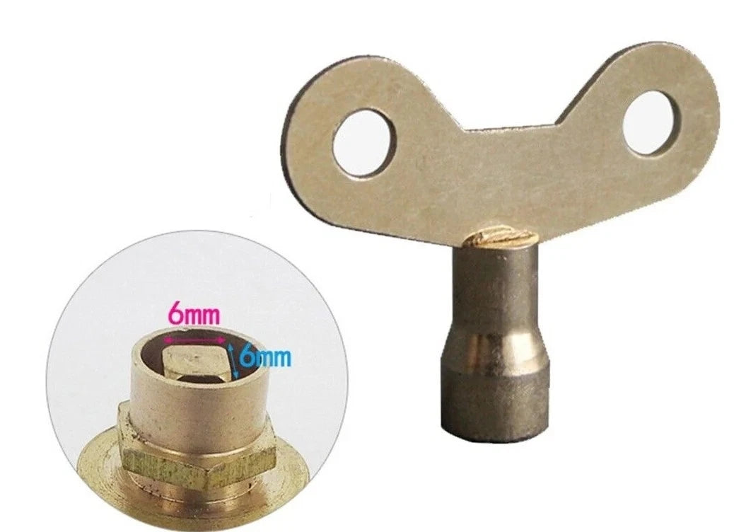 2x Iron Faucet Keys for 6mm Square Socket Valve Tap Bleeding Lock | FPC