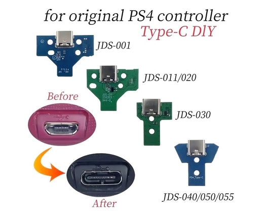 for PS4 Controller - NEW USB-C Power Charging Port PCB & Ribbon Cable USB Type-C