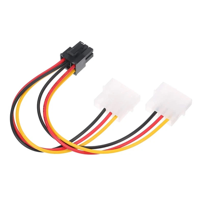 for Graphics Card - 4 Pin Dual Molex IDE to 6 Pin PCI-E Express GPU Power Cable