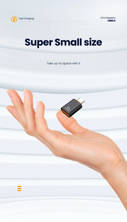 10A USB to USB-C Adapter Connector Converter 3.1 A Female to Type-C Male OTG