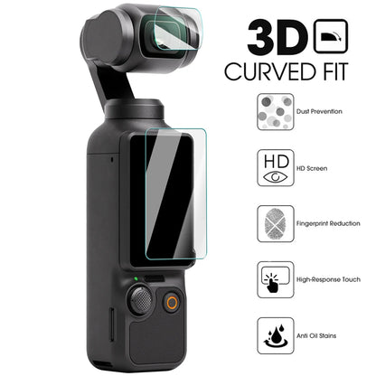 for DJI Osmo Pocket 3 Camera Lens & LCD - 9H Tempered Glass Screen Protector HD