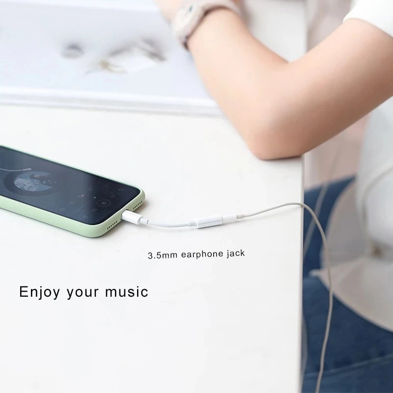 for iPhone 14 13 12 11 XS - 3.5mm Aux Jack to 8 Pin Fast Headphone Adapter Cable