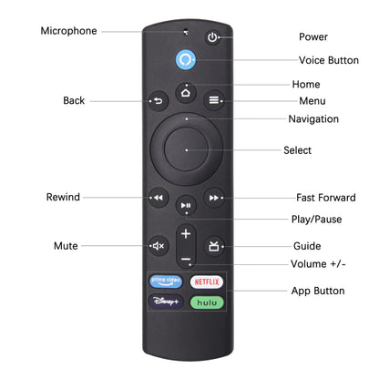 For Amazon Fire Stick TV 4K MAX Lite Prime - Bluetooth Voice Remote Control