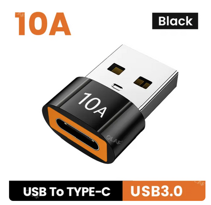 10A USB-C 3.0 Female to Standard USB A Male OTG Adapter Connector Converter