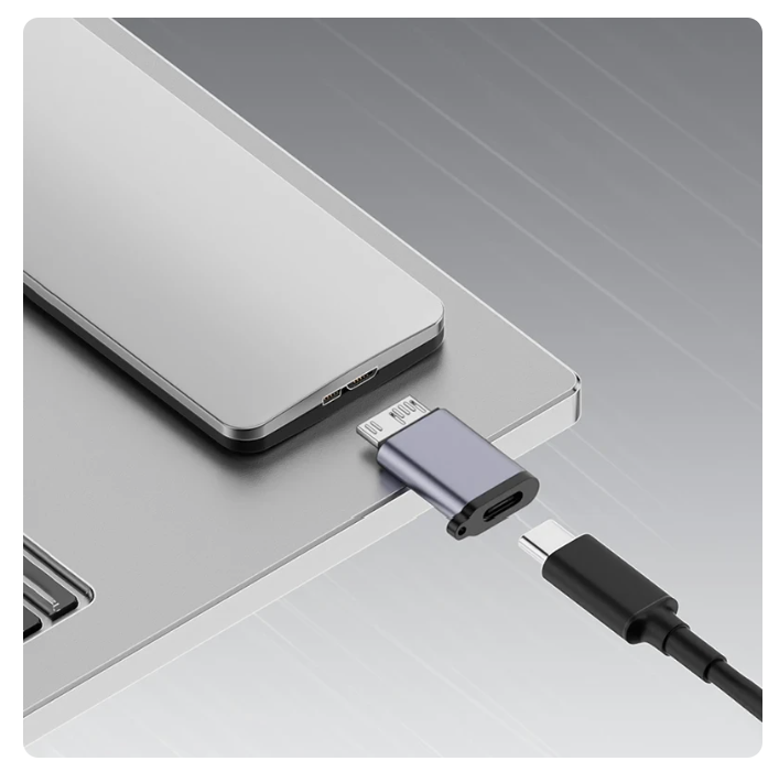 for Portable Hard Drive HDD Micro B - USB-C 3.0 Male Female Adapter Converters