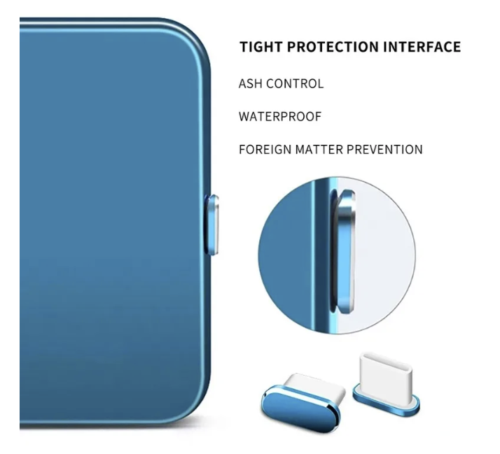 for iPhone 17 | 16 | 15 Models - USB-C Charging Port Anti Dust Plug Cover Cap