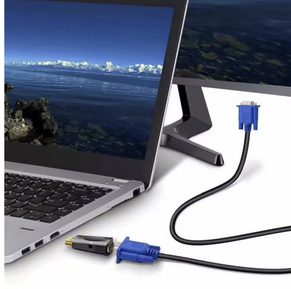 for PC Monitor - VGA to HDMI Cable Adapter Converter Male To Female 3.5mm Audio