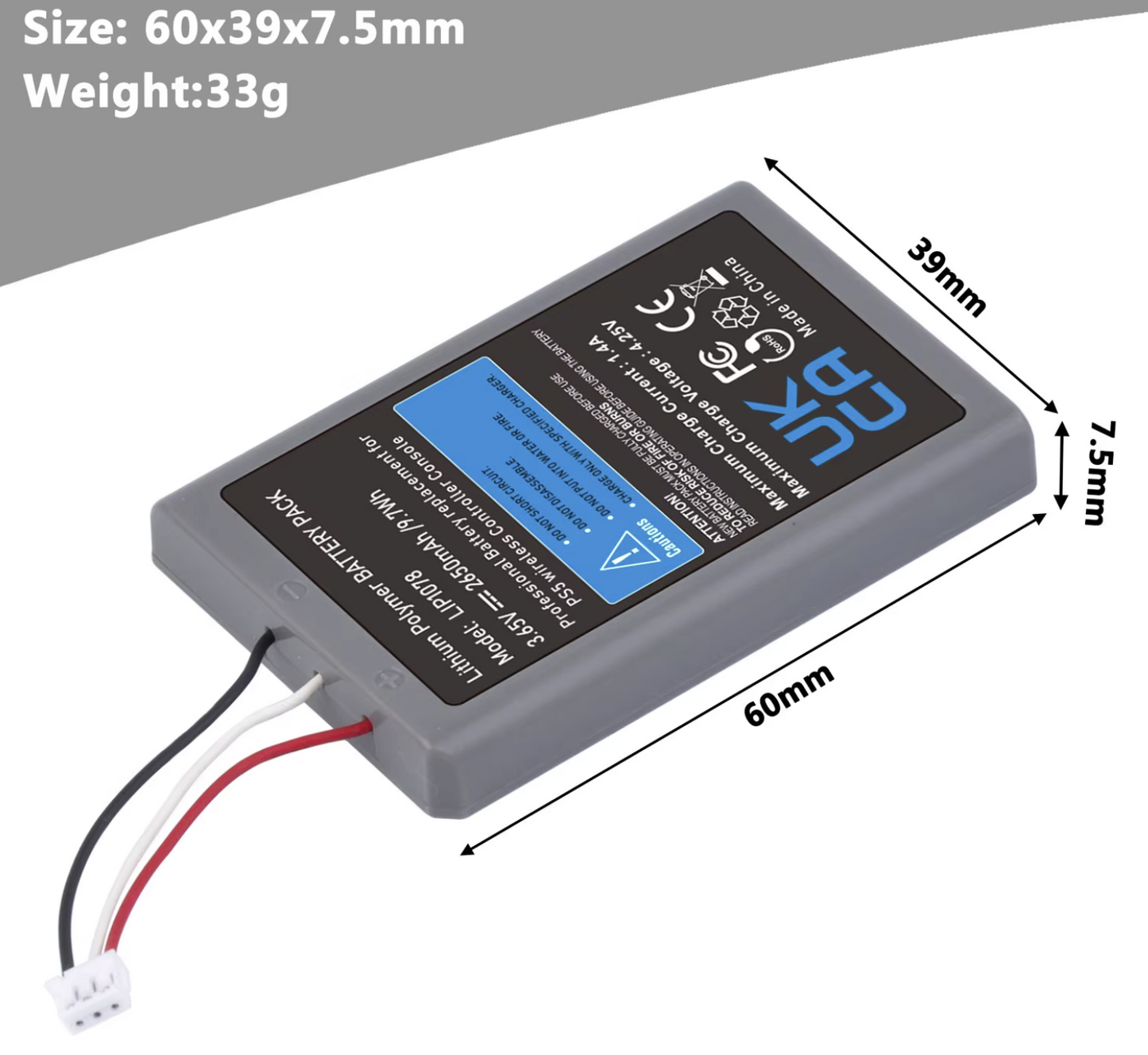 for Sony PS5 Controllers - 2650mAh Replacement Battery LIP1708 | FPC