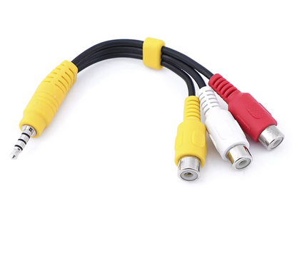 for Mini DV - 3.5mm Aux Male Stereo to 3 RCA Female Audio Video AV Adapter Cable