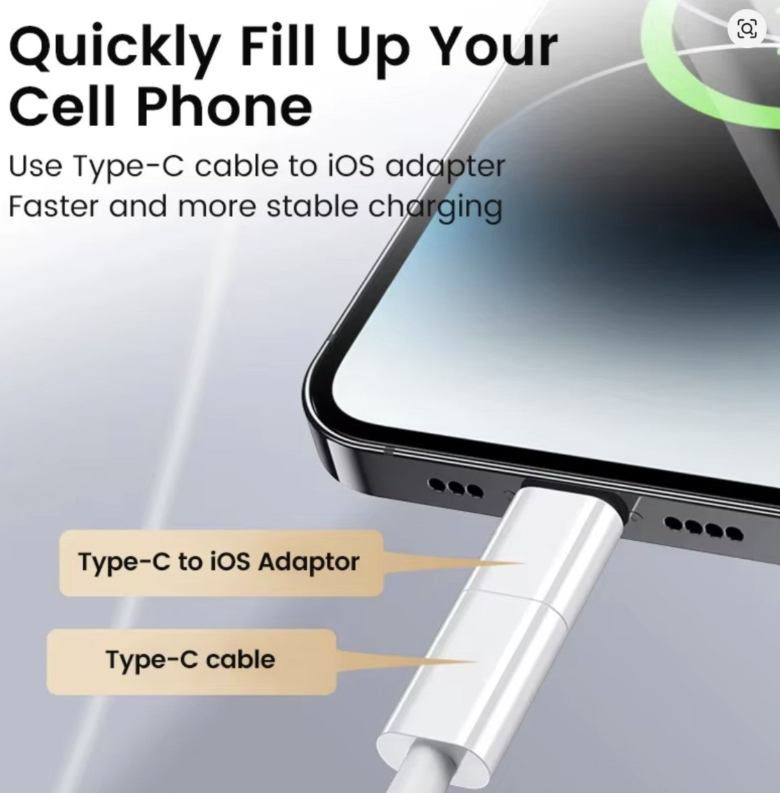 for Apple iPhone - 8 pin to USB-C Fast Charge OTG converter adapter