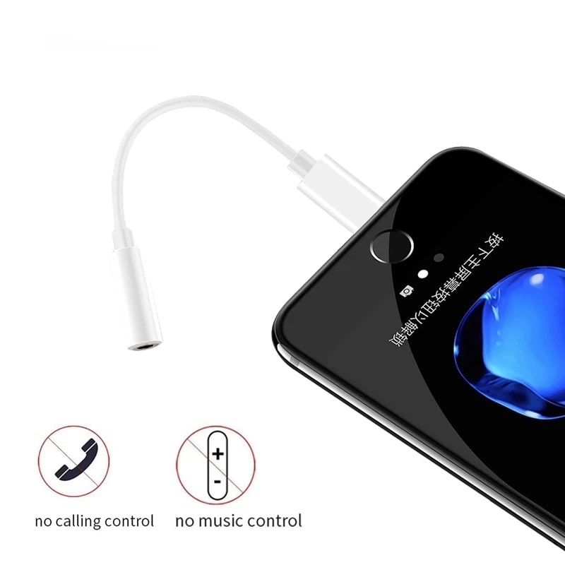 for iPhone 14 13 12 11 XS - 3.5mm Aux Jack to 8 Pin Fast Headphone Adapter Cable