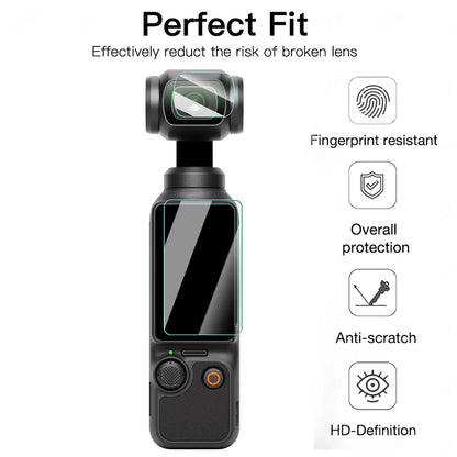 for DJI Osmo Pocket 3 Camera Lens & LCD - 9H Tempered Glass Screen Protector HD
