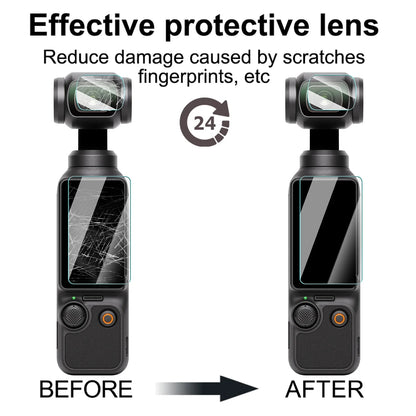 for DJI Osmo Pocket 3 Camera Lens & LCD - 9H Tempered Glass Screen Protector HD