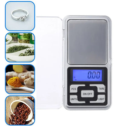 Mini Digital Scales 0.01g 500g Electronic Precision Pocket Jewellery Weighing