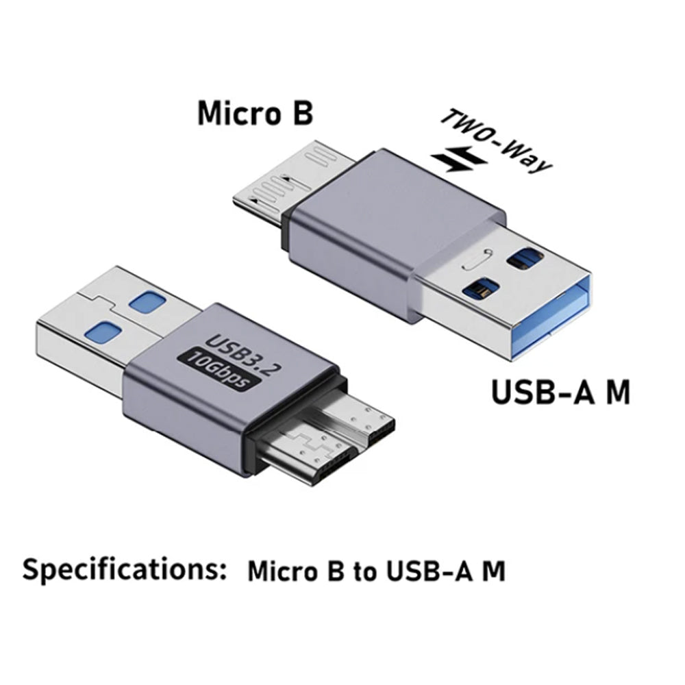 for Portable Hard Drive HDD Micro B - USB-C 3.0 Male Female Adapter Converters