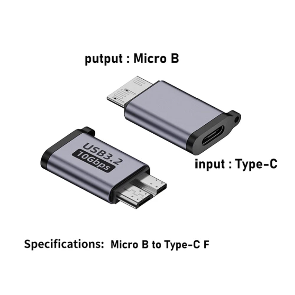 for Portable Hard Drive HDD Micro B - USB-C 3.0 Male Female Adapter Converters