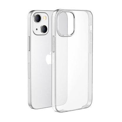 for iPhone 15 14 13 12 11 XS XR SE - Clear Hard Plastic Clip on Back Case Cover