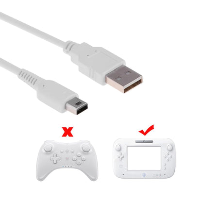 for Wii U Gamepad - Extra Long 10ft/3M USB Power Charging Charger Cable Lead