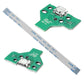 JDS-011 PS4 Controller USB Power Charger Port PCB & 12 Pin Flex Ribbon | FPC