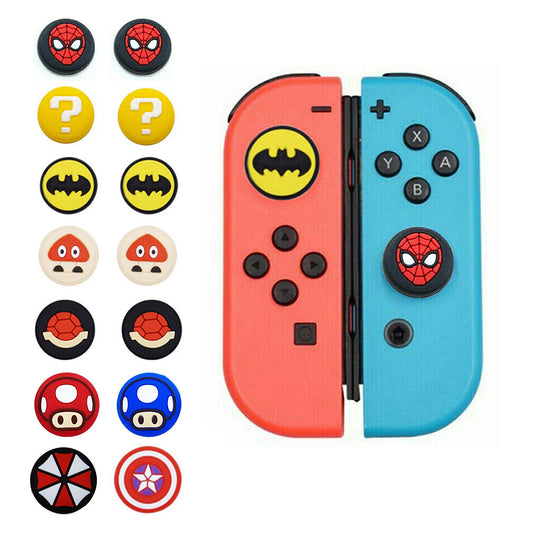 for Nintendo Switch | Lite | OLED - 2x Rubber Controller Thumb Stick Grip Caps