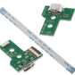 JDS-030 PS4 Controller USB Power Charger Port PCB & Flex Ribbon Cable | FPC