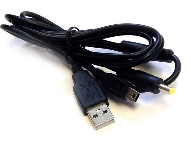 for PSP 1003 2003 3003 - Dual 2in1 USB Charger Power & Data Cable Lead | FPC