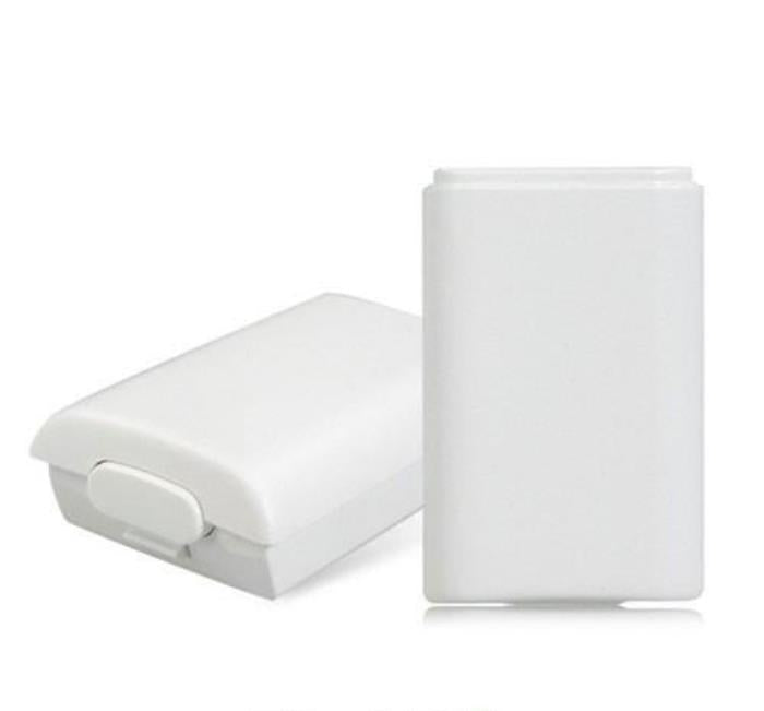 for Xbox 360 Controller - 2x Off White AA Battery Holder Shell Back Door Cover