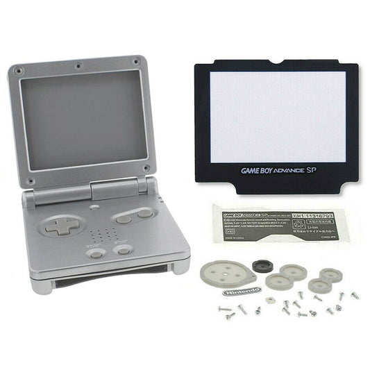 for Gameboy Advance SP - Silver Replacement Full Housing Shell & Lens | FPC