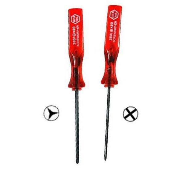 2 Pack Triwing & Philips Cross Screwdriver for Nintendo Wii DS Gameboy