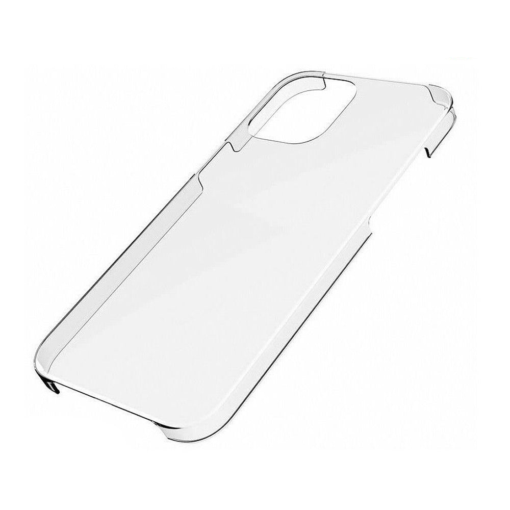 for iPhone 15 14 13 12 11 XS XR SE - Clear Hard Plastic Clip on Back Case Cover