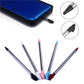 -for Nintendo 3DS XL -5 Pack Coloured Silver Metal Retractable Stylus Touch Pens