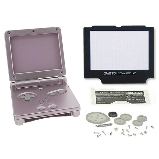 for Gameboy Advance SP - Rose Pink Replacement Full Housing Shell & Lens | FPC